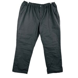 Prana Women's Charcoal Double Peak Pants Plus Size 20W UPF 50 Elastic Waist NWT